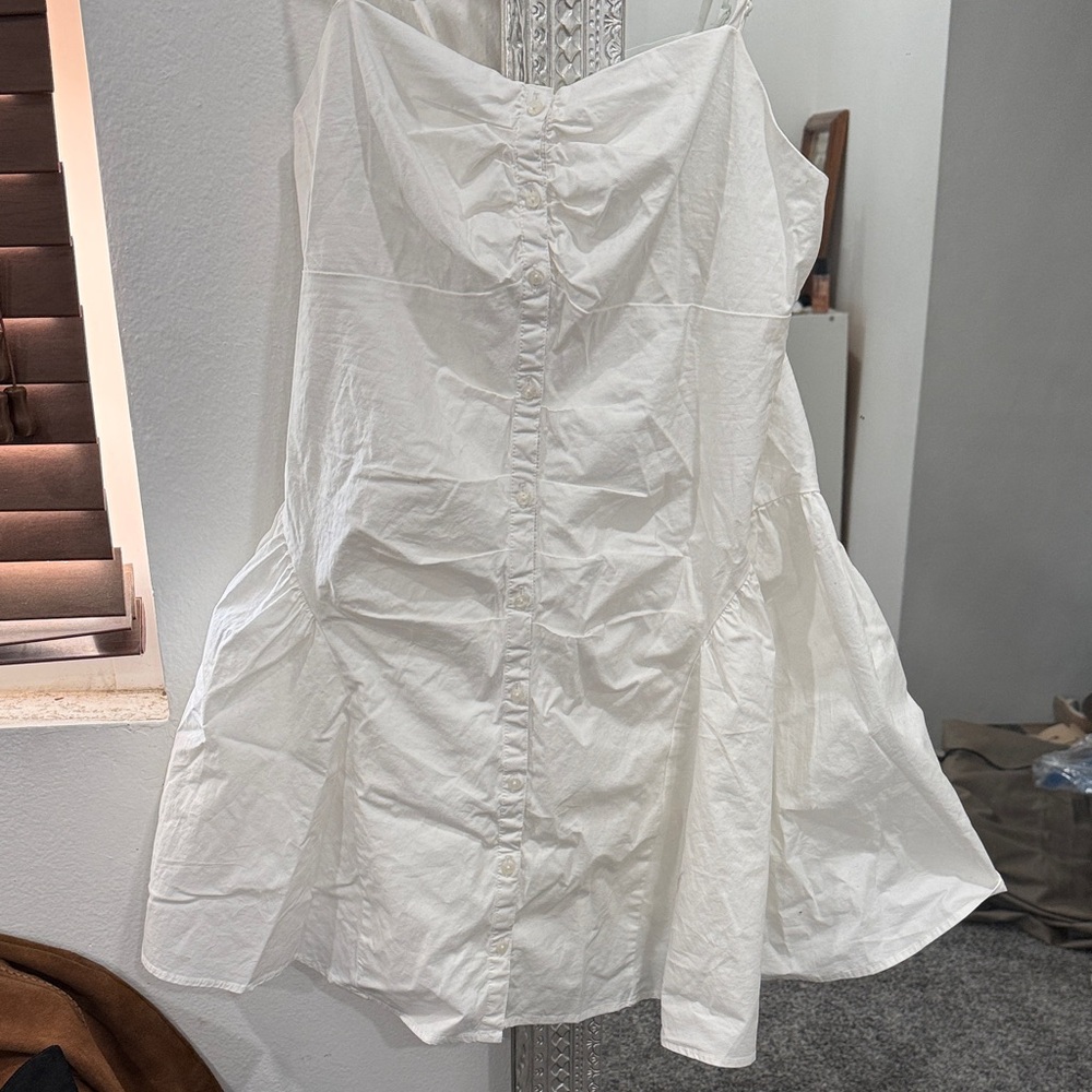 White Button-Down Dress
